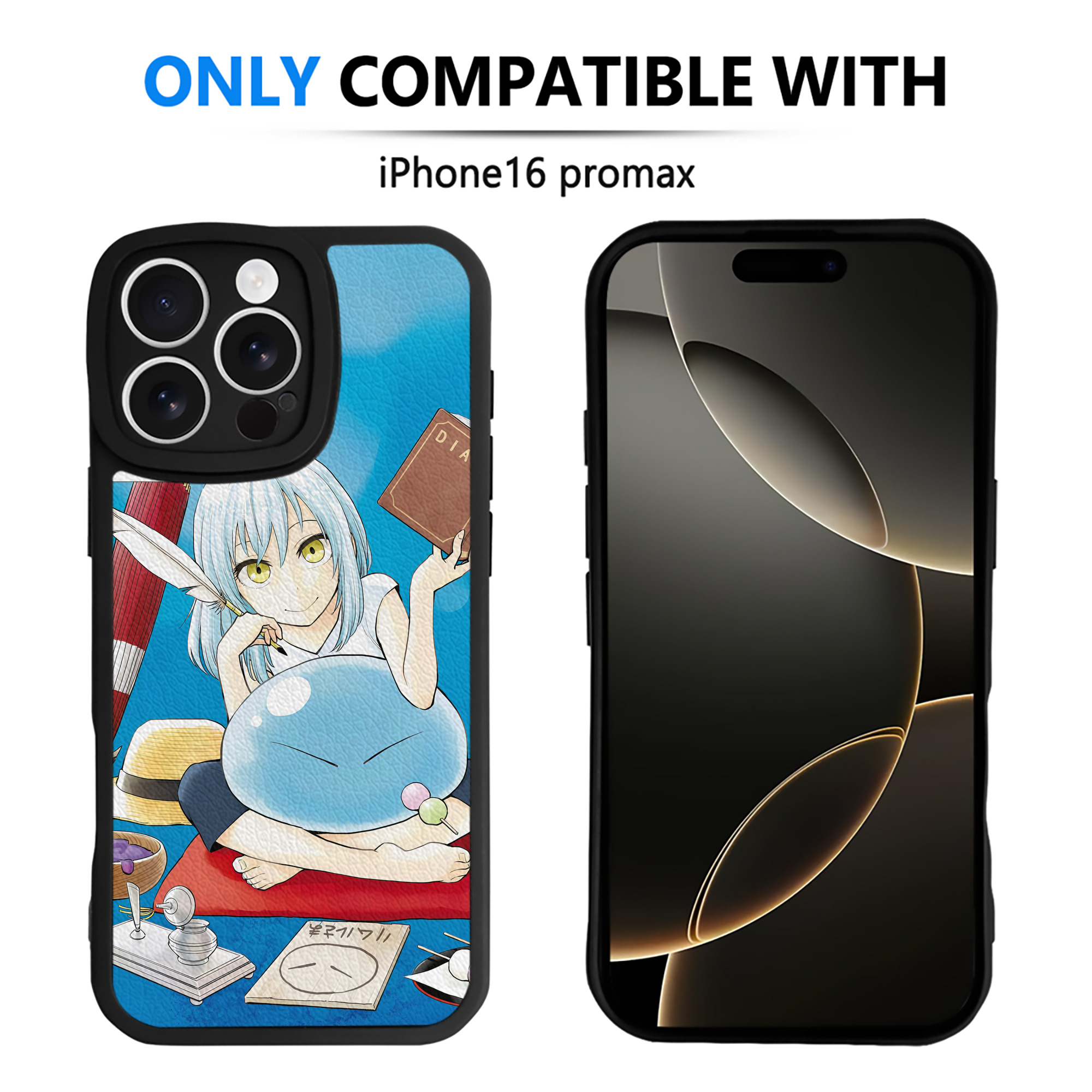 （画像用） 転スラ Regarding Reincarnated to Slime 【iPhone 16シリーズ対応】シリコンスマホケース（レザー調） 材質：シリコン